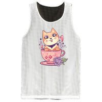 Little Teacup Dog Anime Mesh Reversible Basketball Jersey Tank