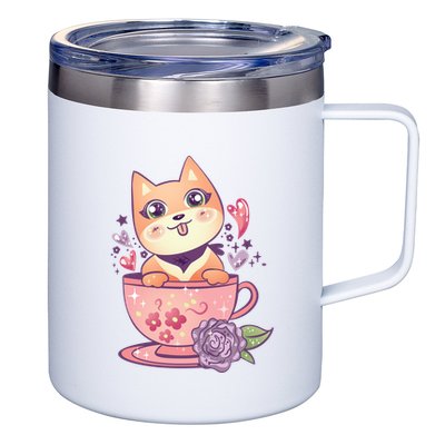 Little Teacup Dog Anime 12oz Stainless Steel Coffee Mug