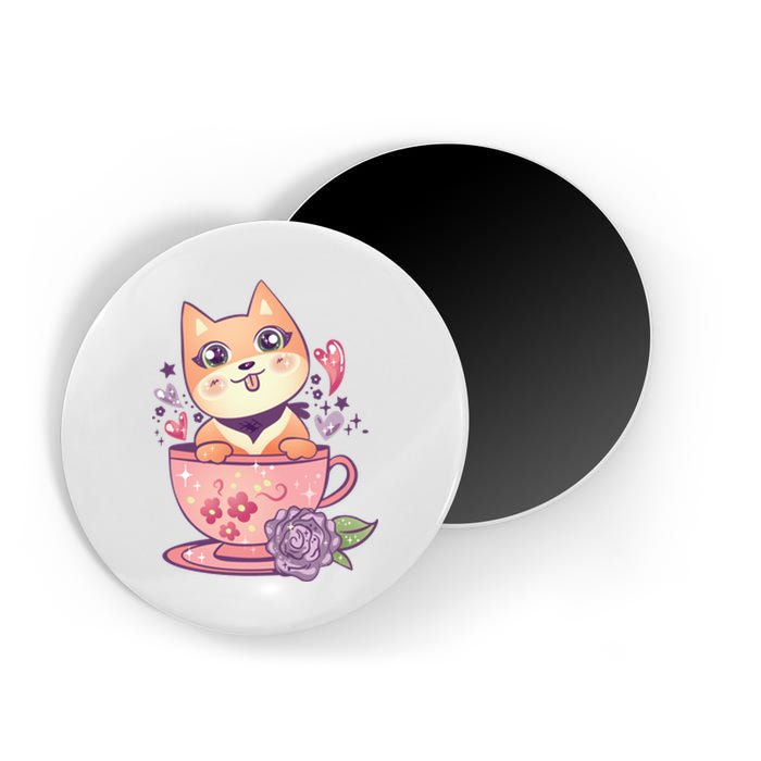 Little Teacup Dog Anime Magnet