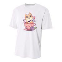 Little Teacup Dog Anime Youth Performance Sprint T-Shirt