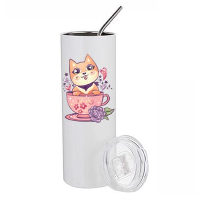 Little Teacup Dog Anime Stainless Steel Tumbler