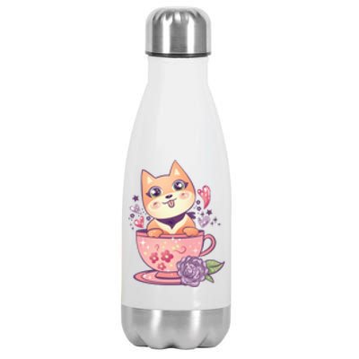 Little Teacup Dog Anime Stainless Steel Insulated Water Bottle