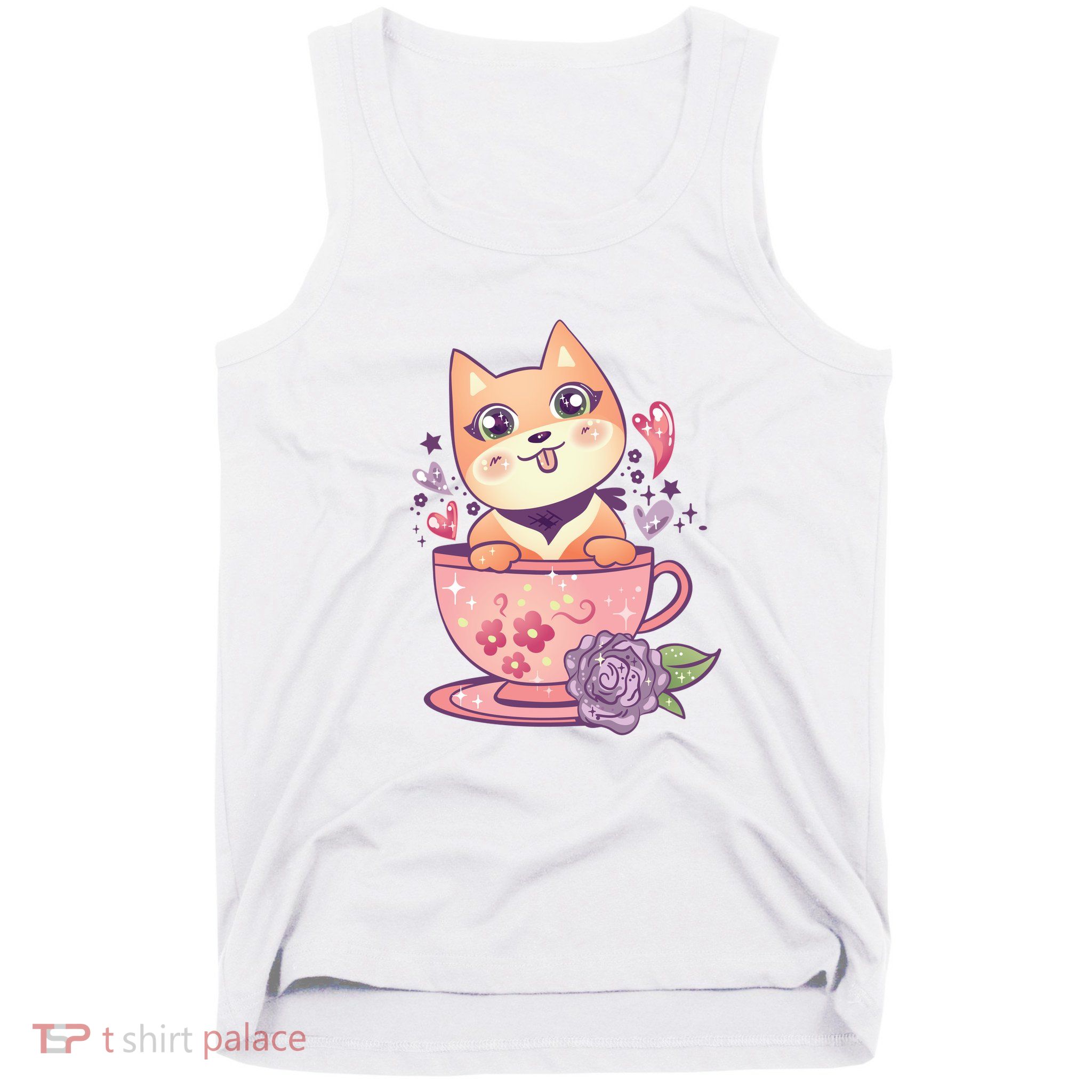 Little Teacup Dog Anime Tank Top
