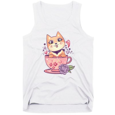 Little Teacup Dog Anime Tank Top