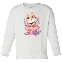 Little Teacup Dog Anime Toddler Long Sleeve Shirt