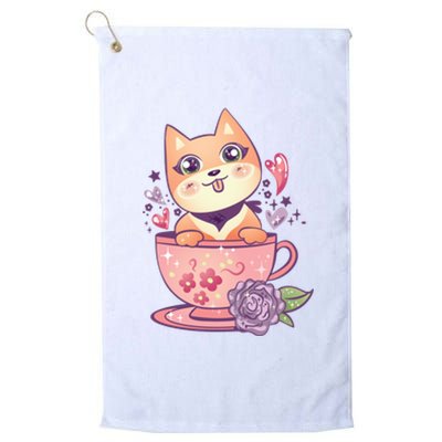 Little Teacup Dog Anime Platinum Collection Golf Towel