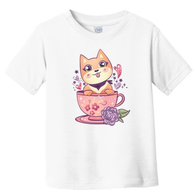 Little Teacup Dog Anime Toddler T-Shirt