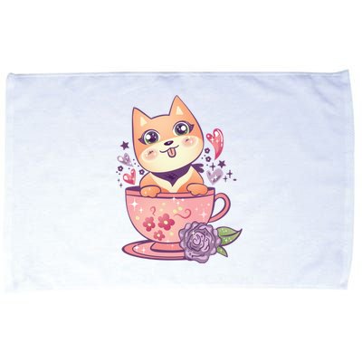 Little Teacup Dog Anime Microfiber Hand Towel