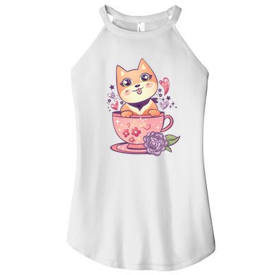 Little Teacup Dog Anime Women’s Perfect Tri Rocker Tank