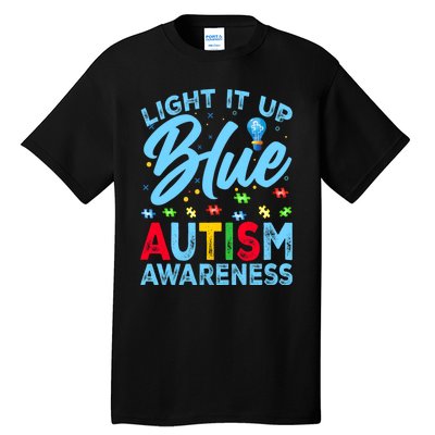 Light It Up Blue Autism Awareness Tall T-Shirt