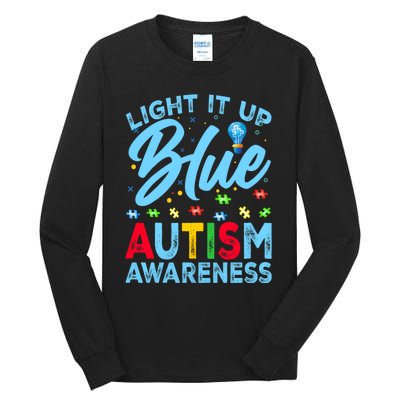 Light It Up Blue Autism Awareness Tall Long Sleeve T-Shirt