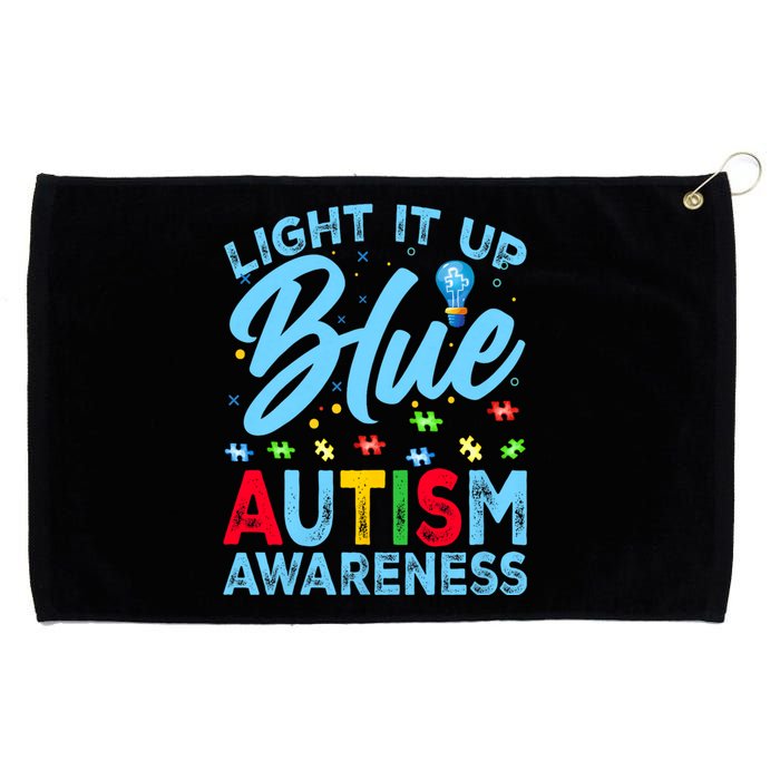 Light It Up Blue Autism Awareness Grommeted Golf Towel