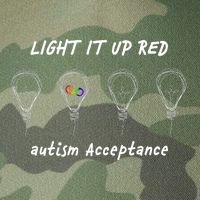 Light It Up Red Autism Acceptance Legacy Tie Dye Trucker Hat