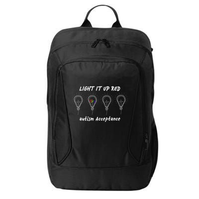 Light It Up Red Autism Acceptance City Backpack