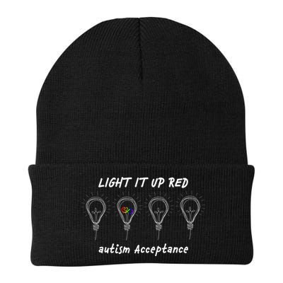 Light It Up Red Autism Acceptance Beanie