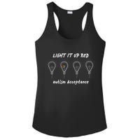 Light It Up Red Autism Acceptance Ladies PosiCharge Competitor Racerback Tank