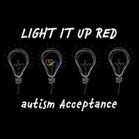 Light It Up Red Autism Acceptance Cooling Performance Long Sleeve Crew