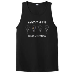 Light It Up Red Autism Acceptance PosiCharge Competitor Tank