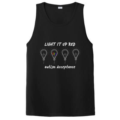 Light It Up Red Autism Acceptance PosiCharge Competitor Tank