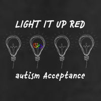 Light It Up Red Autism Acceptance Trucker Hat