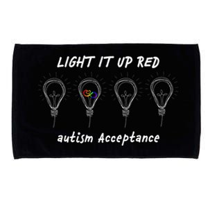 Light It Up Red Autism Acceptance Microfiber Hand Towel