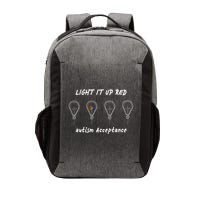 Light It Up Red Autism Acceptance Vector Backpack