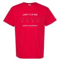 Light It Up Red Autism Acceptance Garment-Dyed Heavyweight T-Shirt