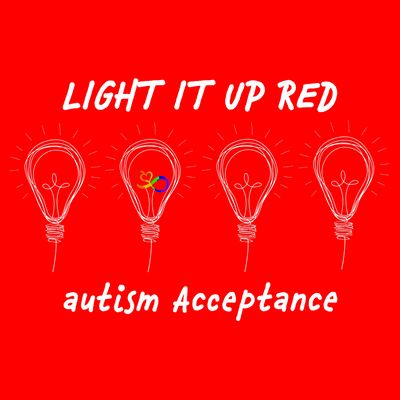 Light It Up Red Autism Acceptance T-Shirt
