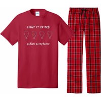 Light It Up Red Autism Acceptance Pajama Set