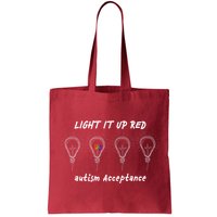Light It Up Red Autism Acceptance Bag