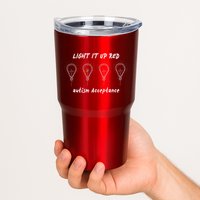Light It Up Red Autism Acceptance Tumbler
