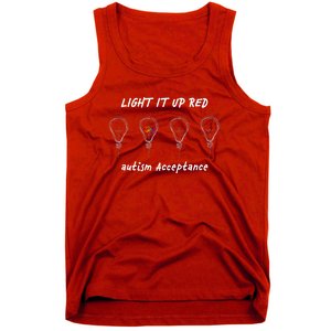 Light It Up Red Autism Acceptance Tank Top