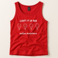 Light It Up Red Autism Acceptance Tank Top