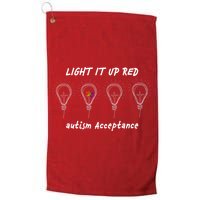 Light It Up Red Autism Acceptance Golf Towel