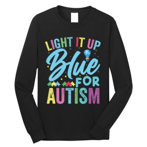 Light It Up Blue Autism Awareness Long Sleeve Shirt