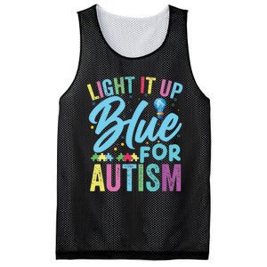 Light It Up Blue Autism Awareness Mesh Reversible Basketball Jersey Tank