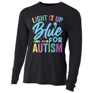 Light It Up Blue Autism Awareness Cooling Performance Long Sleeve Crew