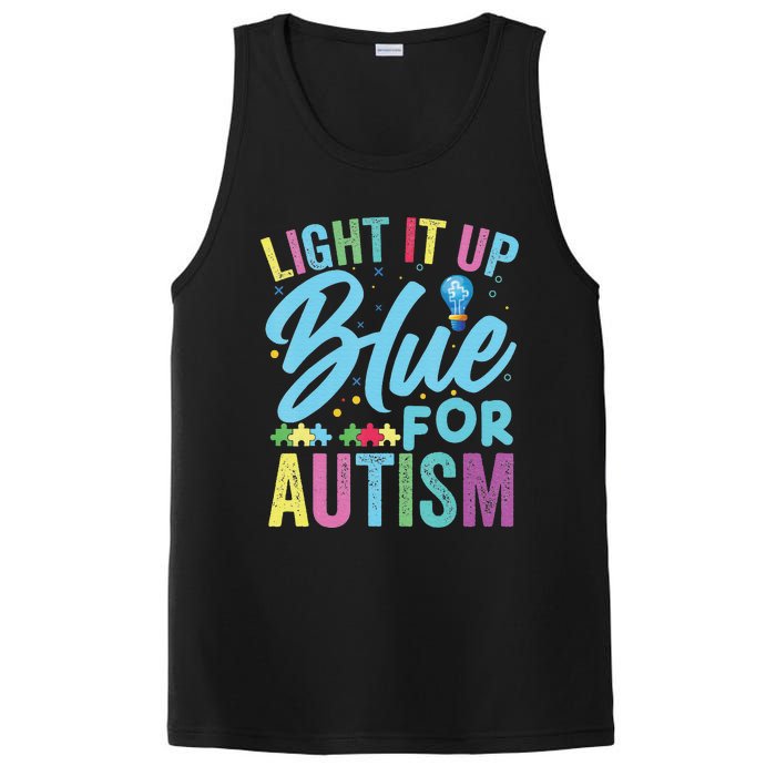 Light It Up Blue Autism Awareness PosiCharge Competitor Tank