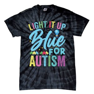 Light It Up Blue Autism Awareness Tie-Dye T-Shirt