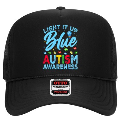 Light It Up Blue Autism Awareness Men Women Kids Trucker Hat