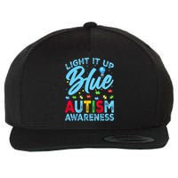 Light It Up Blue Autism Awareness Men Women Kids Wool Snapback Cap