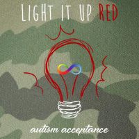 Light It Up Red Autism Acceptance Awareness Legacy Tie Dye Trucker Hat