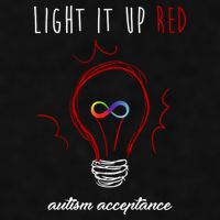 Light It Up Red Autism Acceptance Awareness Ladies PosiCharge Tri-Blend Wicking Tank