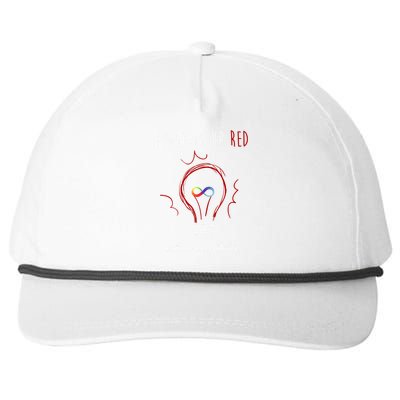 Light It Up Red Autism Acceptance Awareness Snapback Five-Panel Rope Hat