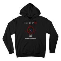 Light It Up Red Autism Acceptance Awareness Tall Hoodie