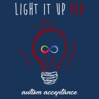 Light It Up Red Autism Acceptance Awareness Infant Baby Jersey Bodysuit