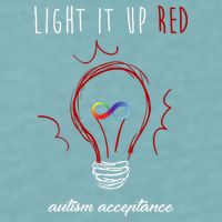 Light It Up Red Autism Acceptance Awareness Sueded Cloud Jersey T-Shirt