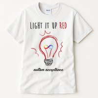 Light It Up Red Autism Acceptance Awareness Tall T-Shirt