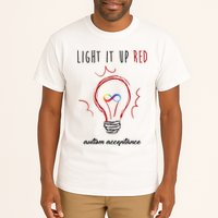 Light It Up Red Autism Acceptance Awareness Tall T-Shirt