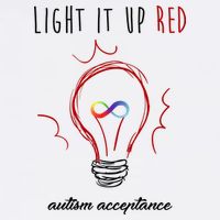 Light It Up Red Autism Acceptance Awareness Tall T-Shirt